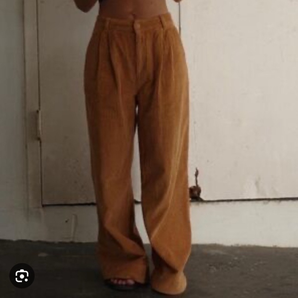 Heavy Manners Wide Leg Teddy Corduroy Pants in Gray